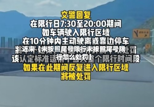 近来【未按照尾号限行未按照尾号限行怎么处罚】-第3张图片